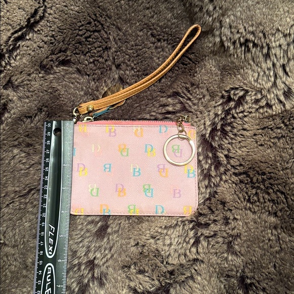 Dooney & Bourke Pink Multicolor Logo Wristlet - Picture 3 of 6